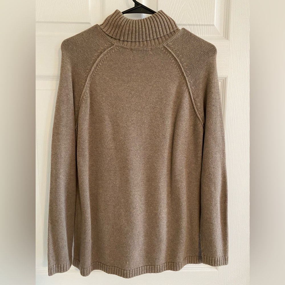 Jeanne Pierre Brown Turtleneck Sweater